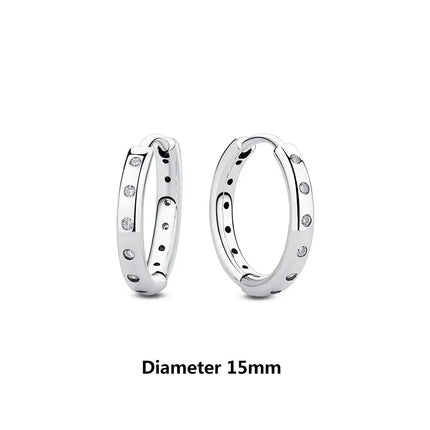 Orecchini Originali in Argento Sterling 925, Modello 2026, a Perno e a Cerchio con Cristalli, per Donna, in Oro Rosa, con Corona, Cuore, Infinito, Ape, Gioielli platinumshop