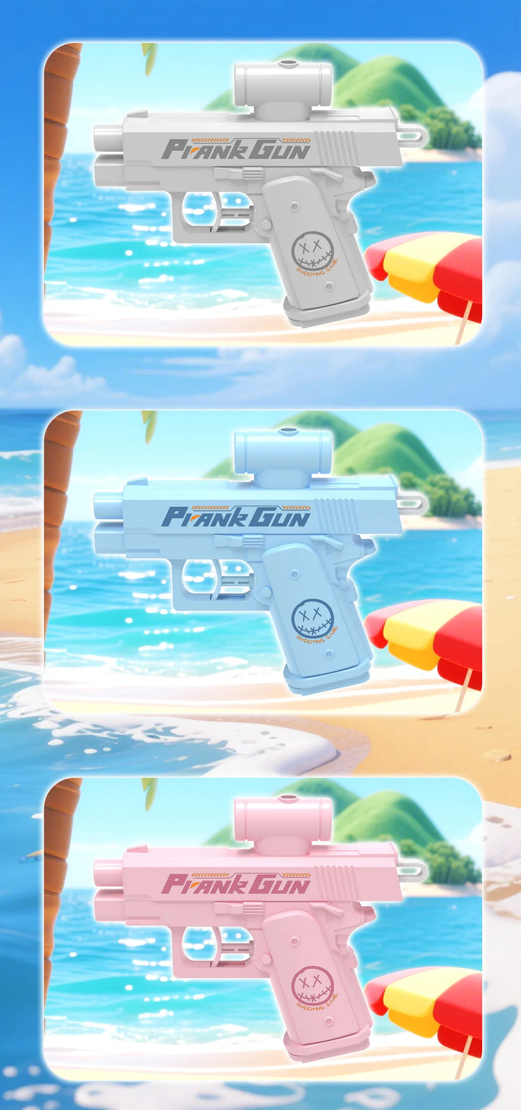 Divertente pistola ad acqua inversa bifacciale - Giocattolo scherzo estivo, mini spruzzatore d'acqua tattico per bambini e adulti, lotta in acqua sulla spiaggia in piscina
