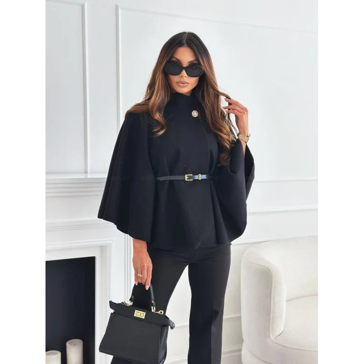 Women's A-Line Cape Woolen Coat Autumn Winter New 2026 Fashionable Outerwear for Ladies