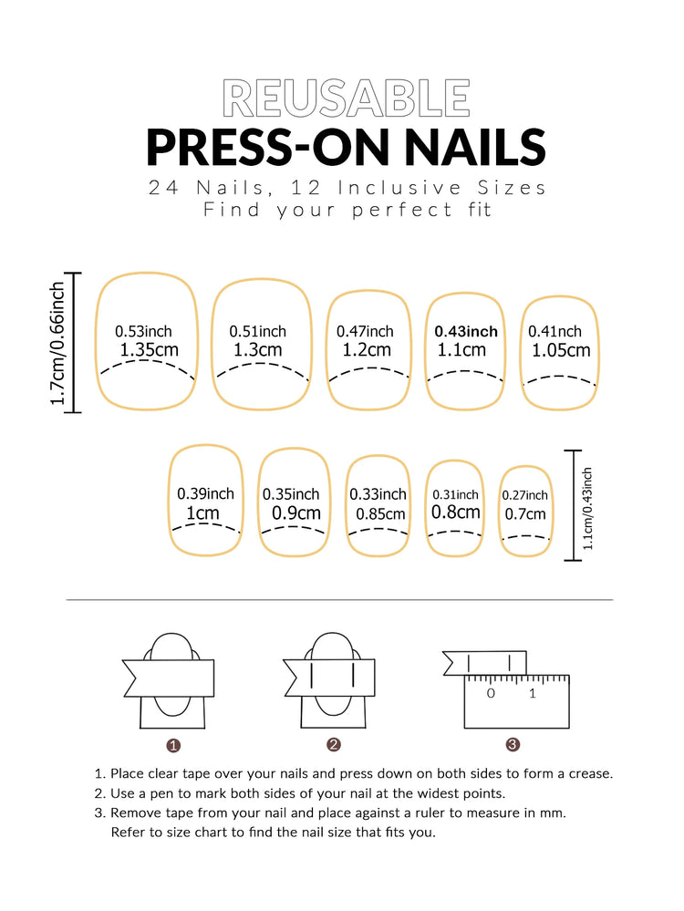 24pcs/set short square fake nails for women cute bride heart white french tips faux ongles y2k press on false nail supplies