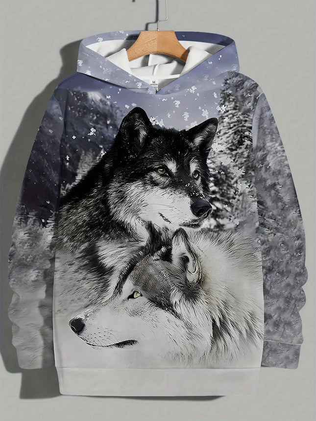 Animal Wolf Tiger 3D Print Hoodies Men Women Fashion Streetwear Hooded Sweatshirts Oversized Hoodie Pullovers Tops Man Clothing
