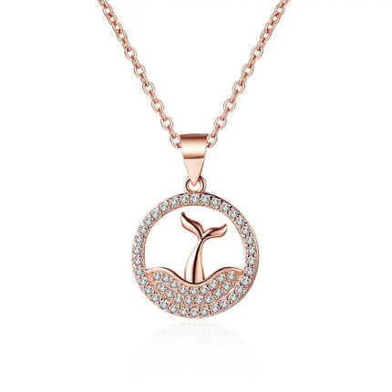 925 Sterling Silver Necklace For Women Round Pendent Sparkling Pave CZ Necklace Fashion Anniversary Birthday Jewelry Gifts N325 PlatiNum