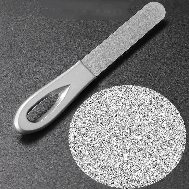 Stainless Steel Diamond Grit Nail File for Hard Thick Nails Durable Hypoallergenic Manicure Pedicure Tool Reusable Finger Toe Ca 2026