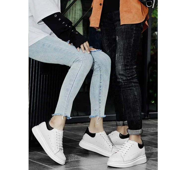 New Men women sneakers height increasing shoes invisible 6 8 10cm heighten sports shoes man taller lift white elevator shoes