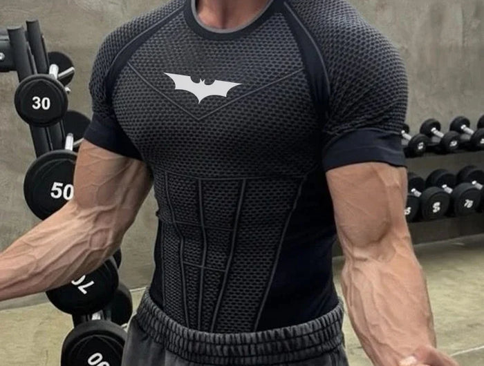 2026 New Men's Quick-Drying Compression Slim Fit Short-Sleeve Sports T-Shirt for Gym Training Fitness Running Sports Bodybuilding