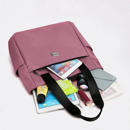 High Quality Large Capacity Handbag Tote Bags Lightweight Waterproof Nylon Shoulder Bag For Work School And Travel Shoulder Bags PlatiNum