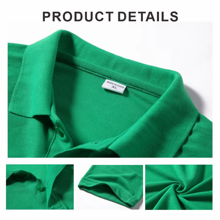 Polo traspirante con logo personalizzato Abbigliamento casual per gruppi aziendali Polo a maniche corte con risvolto Abiti da lavoro Stampa ricamo