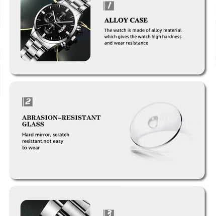 Orologio da uomo alla moda Orologio da polso al quarzo con calendario di lusso Orologi da lavoro Orologio da uomo Orologio da polso con cinturino maschile platinumshop
