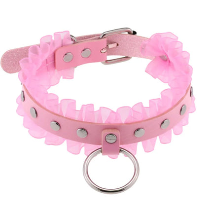 1Pc Harajuku Cuore Sexy Rivetti Cuoio DELL'UNITÀ di elaborazione Nero Goth Punk Girocollo Per Y2K Ragazze FAI DA TE Goth Star Pentagramma Collane Grosse Gioielli PlatiNum