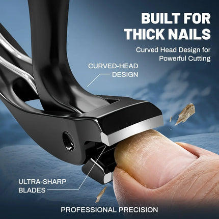 Large And Thick Hard Nail Clippers, Adult-Specific Anti-Splash Nail Clippers, Widened Blade Design, Easily Trim Gray Nails