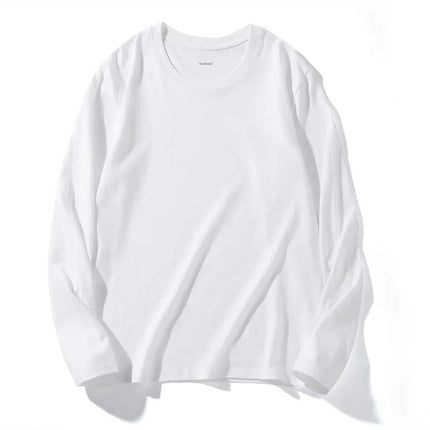 Men's Fleece Lined Thickened Long Sleeve T-Shirt round Neck Base Shirt Autumn Clothes Winter Thermal Wear Breathable Casual Top PlatiNum