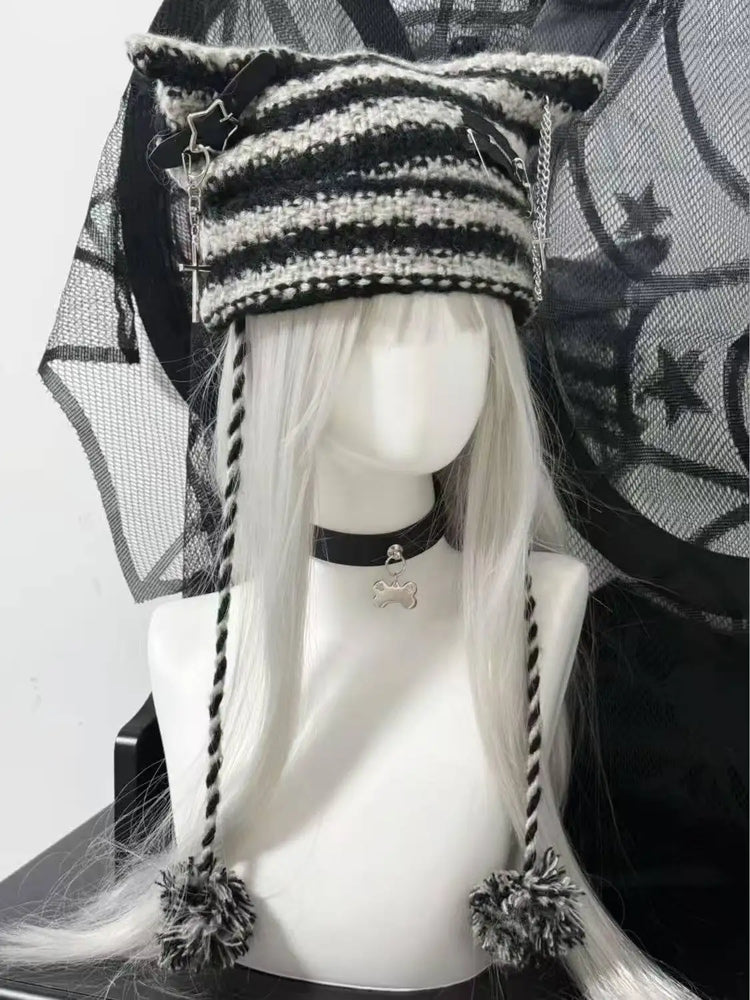 Cute Snow Leopard Ear Warmer for Ladies Chic Outdoor Windproof Ear Protection Hats Fluffy Warm Ear Caps Autumn Winter Head Hat