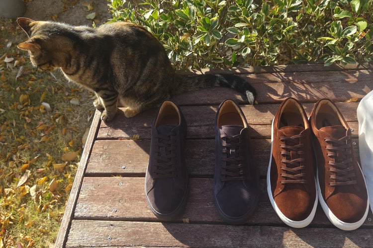 Men Coffee Suede Loafers Skateboarding Pure Outdoor Durable Leather Casual Walking Style Shoes