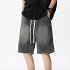 Pantaloncini di jeans casual da uomo elastico in vita dritto comodo azzurro morbido pantaloni corti larghi Bermuda larghi jeans maschili