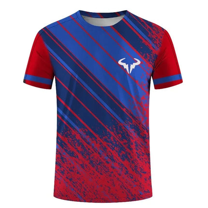 3D Printed Men's and Women's Outdoor Extreme Sports Short Sleeve Round Neck T-Shirt Badminton and Tennis Series