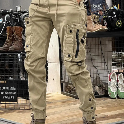 2025 New Men's Cargo Pants Tactical Military Work Pants Outdoor Jogger Casual Trousers Straight Leg Spring Autumn Utility Pants