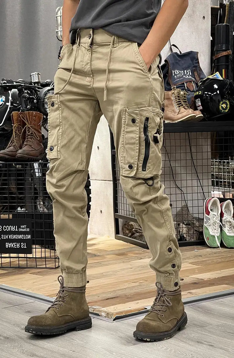 2025 New Men's Cargo Pants Tactical Military Work Pants Outdoor Jogger Casual Trousers Straight Leg Spring Autumn Utility Pants