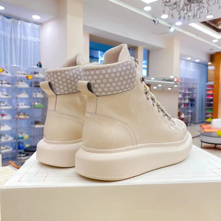 Men Platform Casual Shoes Oversized High-top Sneakers Fashion Motorcycle Boots Comfortable Ankle Boots Fashion Sports Shoes