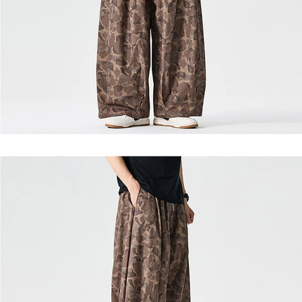Pantaloni cargo mimetici uomo pantaloni Harem casual oversize da strada uomo pantaloni larghi Harajuku per sport all'aria aperta pantaloni a gamba larga da uomo streetwear