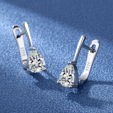 Orecchini in argento sterling 925 gioielli di alta qualità retrò modello semplice orecchini con zirconi bianchi viola vendita calda platinumshop