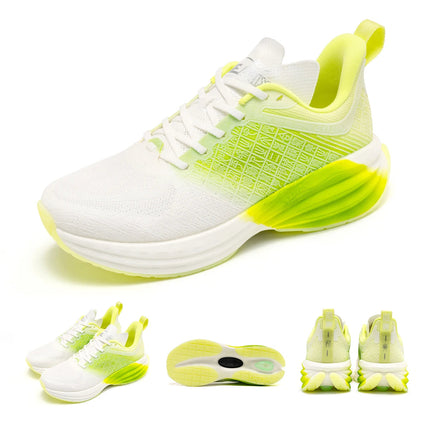 ONEMIX Scarpe da corsa da uomo in stile cinese Traspirante Carattere di moda Vamp Cuscino d'aria Scarpe sportive Scarpe da ginnastica da passeggio all'aperto PlatiNum
