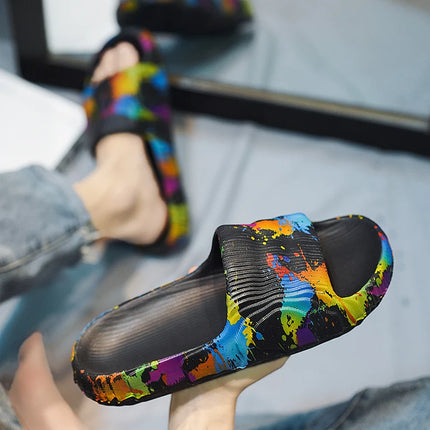 Scarpe estive da uomo Pantofole da spiaggia Scivoli antiscivolo in EVA all'aperto Moda donna Appartamenti Infradito Sandali casual Casa di lusso