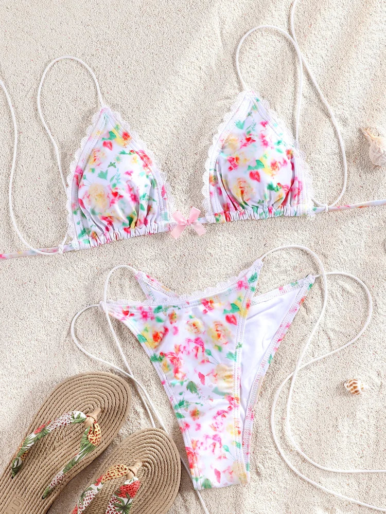 ZRTAK Bikini sexy con bordi in pizzo Micro perizoma costume da bagno costume da bagno donna Biquini fasciatura costumi da bagno costumi da bagno set bikini 2 pezzi platinumshop