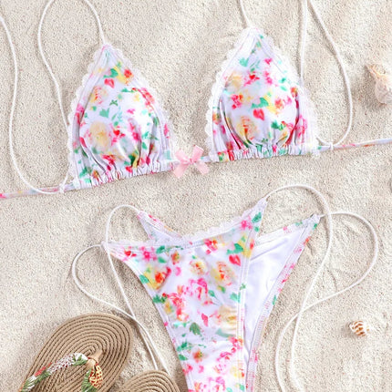 ZRTAK Costume a due pezzi Bikini 2025 Costume da bagno donna Push Up Costume da bagno Bikini sexy Set Costumi da bagno Stampa Beachwear Biquinis solidi platinumshop