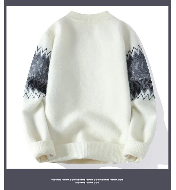 Sweaters men 2023 Winter new arrival thicken sweater Stripe pattern men fashion sweaters autumn Men's wool pullovers MY0799
