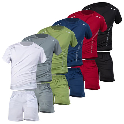Tuta sportiva da uomo ad asciugatura rapida 1/2/4 pezzi T-shirt casual traspirante a maniche corte Tasca Pantaloncini versatili per adolescenti da indossare platinumshop