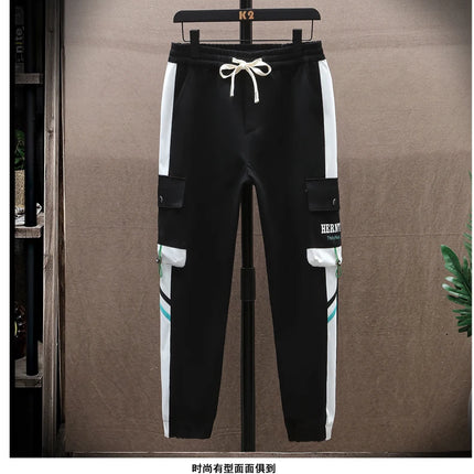 Autumn Men Tracksuit Casual Spring Sportswear Hooded patchwork Jackets Pants 2 Piece Sets Hip Hop Running Sports Suit