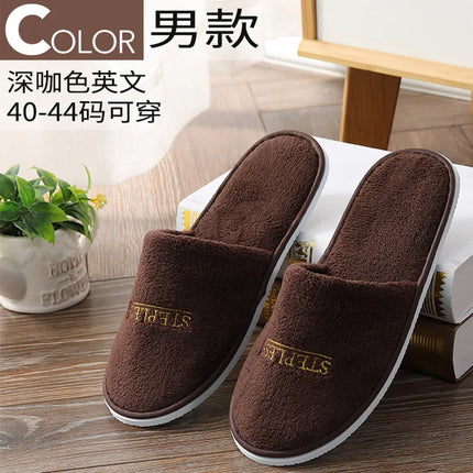 5 pairs/lot men women disposable hotel slippers guest cotton slides home travel SPA slipper hospitality cheap indoor slip-on