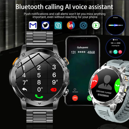 2025 Uomini Schermo AMOLED da 1,7 pollici Astuto Della Vigilanza 1000mAh Batteria Frequenza Cardiaca Chiamata Bluetooth NFC GPS Tracker Sport Fitness Orologi Nuovo platinumshop