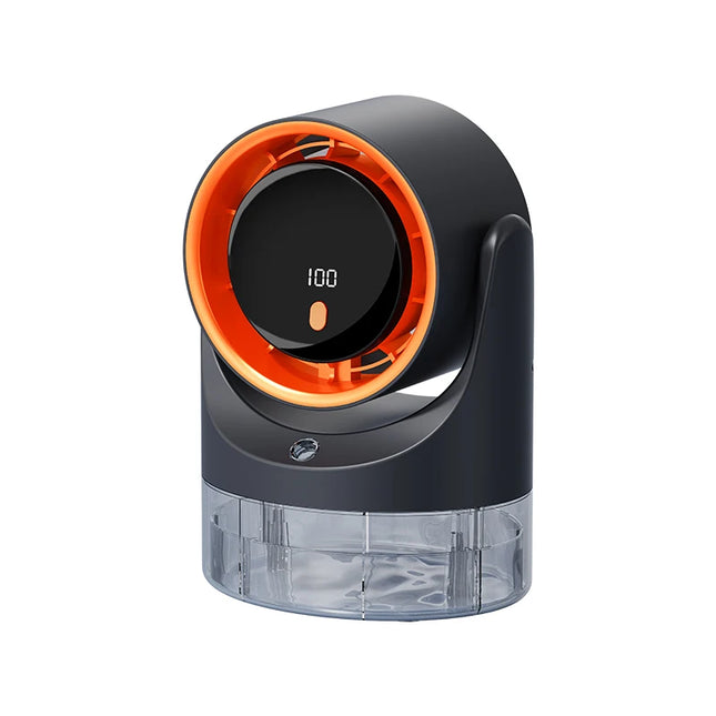 Ventilatore Nebulizzatore con Funzione Umidificatore 360° °   Ventilatore da tavolo regolabile con display LED 100 velocità 16 ° C Ice Fog Batteria da 1800mAh a Lunga Durata