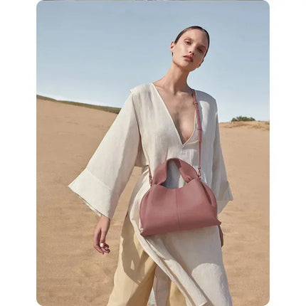 Borsa a Tracolla da Donna di Alta Gamma Autunno/Inverno 2025 – Design con Motivo Lychee e Tracolla a Nuvola