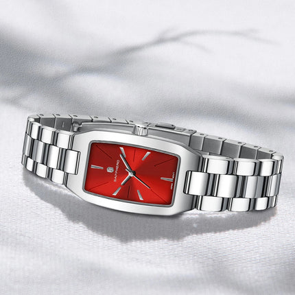SAPPHEROLuxury Orologio da donna Cinturino in acciaio inossidabile Orologio impermeabile Quadrante ultrasottile Orologio da donna semplice alla moda Orologio accurato platinumshop