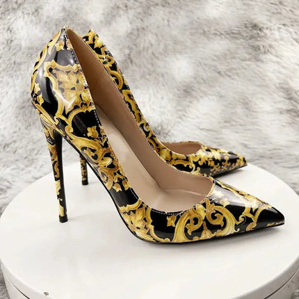 NoEnName_Null Nero Graffiti Colorato Décolleté da donna Donne sexy Tacchi alti Festa di nozze Scarpe da donna Tacchi a spillo Accetta personalizzato platinumshop