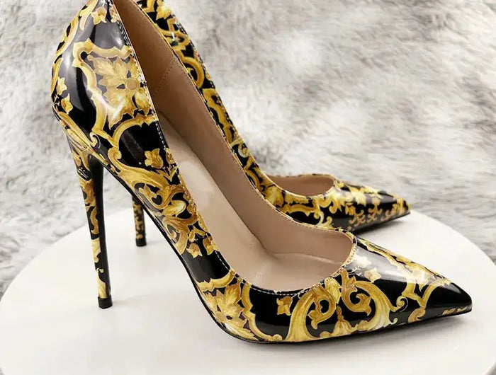 NoEnName_Null Nero Graffiti Colorato Décolleté da donna Donne sexy Tacchi alti Festa di nozze Scarpe da donna Tacchi a spillo Accetta personalizzato platinumshop
