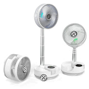 Ventilatore pieghevole a batteria da 20000 mAh Ventilatore da terra ricaricabile 112 ore di lavoro Telecomando e ventilatore da tavolo oscillante a luce colorata