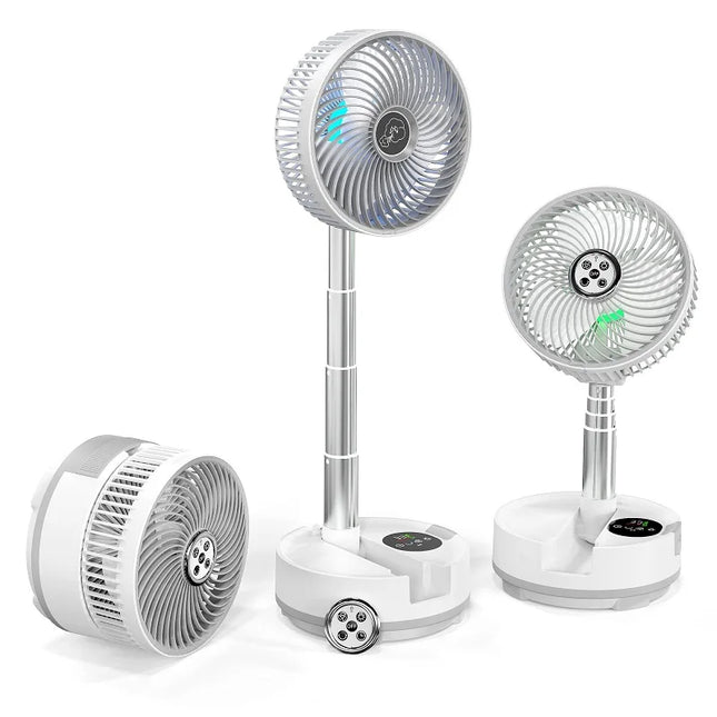 Ventilatore pieghevole a batteria da 20000 mAh Ventilatore da terra ricaricabile 112 ore di lavoro Telecomando e ventilatore da tavolo oscillante a luce colorata