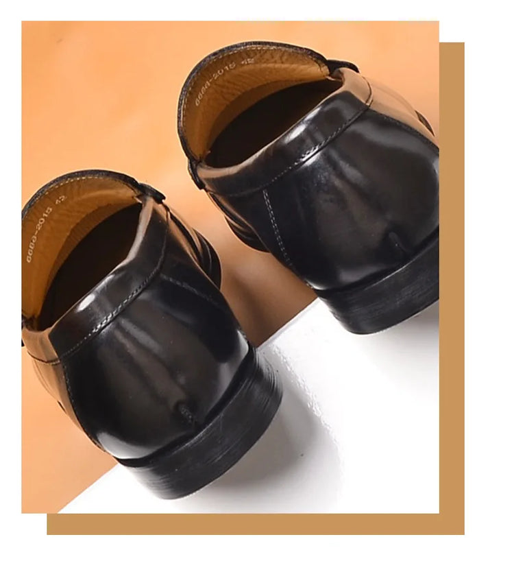 Mocassini da uomo di lusso in vera pelle slip on scarpe eleganti da lavoro casual nere scarpe da ufficio per feste di matrimonio da uomo
