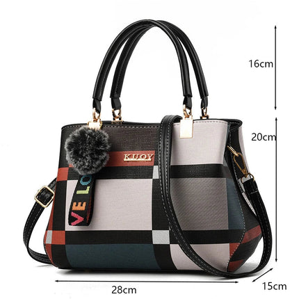 PU Leather Casual Crossbody Bags for Women Ladies Luxury Designer Tote Handbag Female Large Capacity Travel Shoulder Bag Sac PlatiNum