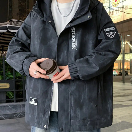 Fashion 2026 Spring Autumn Men's Casual Hooded Jackets Streetwear Windproof Coats Youth Outdoor Plus Size 4XL Hoody Top Clothing