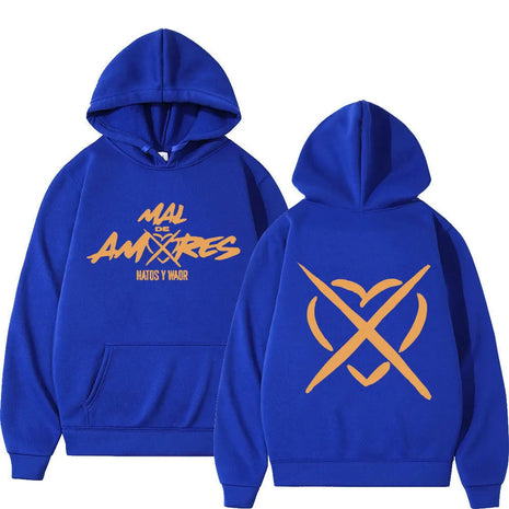25/26  Autumn and Winter Rapper NATOS WAOR Mal De Amores Hip Hop Men Women Retro Tracksuit Winter Thick Harajuku Man Sweatshirt PlatiNum