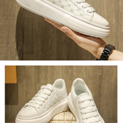 Leather Men Shoes Sneakers Trend Casual Shoe Breathable Leisure Male Sneakers Non-slip Footwear Men Vulcanized Shoes2026