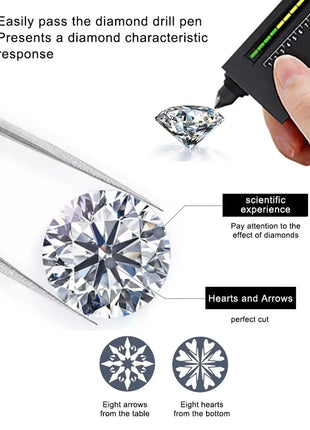 Orecchini a bottone in moissanite a 4 punte in oro massiccio 14 carati per le donne Orecchini a bottone con diamanti da sposa Gioielleria raffinata Regalo di compleanno platinumshop