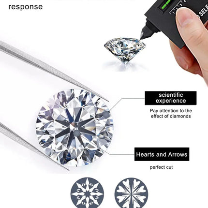 Orecchini a bottone in moissanite a 4 punte in oro massiccio 14 carati per le donne Orecchini a bottone con diamanti da sposa Gioielleria raffinata Regalo di compleanno platinumshop