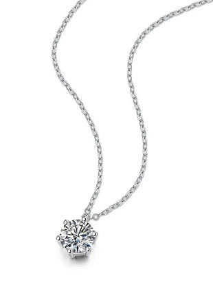 Nuova Collana in Argento Sterling 925 con Pendente in Zirconia 5A, Gioiello Raffinato per Donna, Ideale per Matrimoni, Feste e Occasioni Eleganti PlatiNum