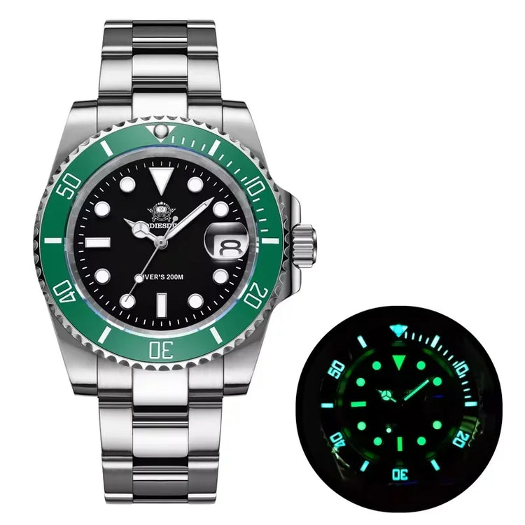 ADDIESDIVE Man Watch High Quality Ceramic Bezel Business Leisure 41mm Quartz Watches BGW9 Luminous 200m Waterproof Diver Watch