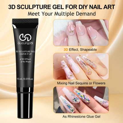 Manicure Strong No-Rinse Adhesive for Rhinestones, Jewelry Glue, Metal Accessories, Strong Adhesive, Non-Flowing Rhinestone Glue.